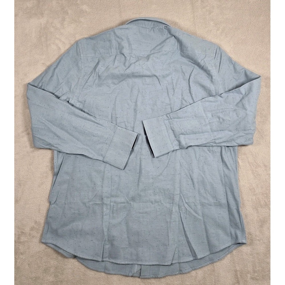 New Untuckit Shirt Mens XXL 2XL Slim Fit Chambray Neps Light Blue - Picture 2 of 9